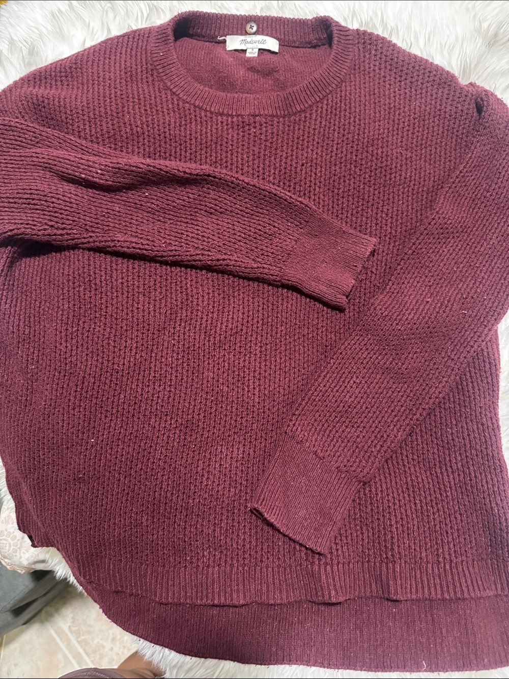 Madewell Wine Crewneck Sweater